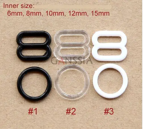 20pcs/lot (5 sizes) Good Quality Bra Buckles Inner Plastic Buckle Underwear Accessory Buttons (ss-3050)