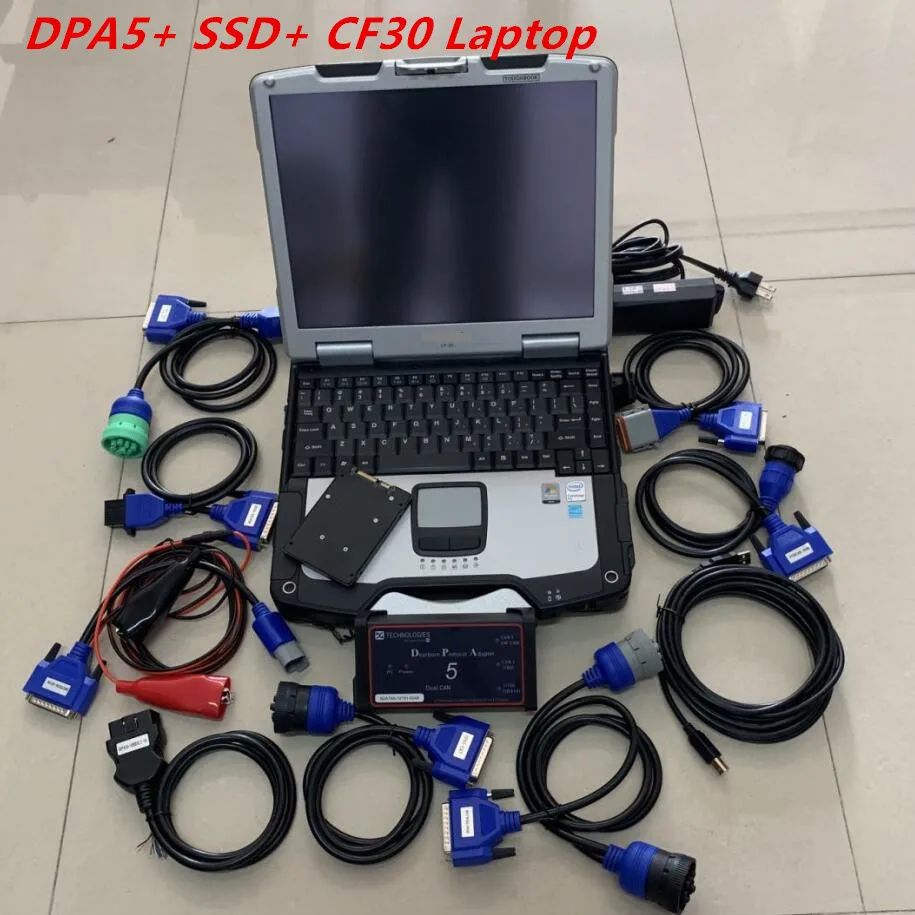 dpa5 dearborn protocol adapter 5 DPA5 Trucks Diagnostic Tool with laptop CF-30 install with newest software ssd super speed