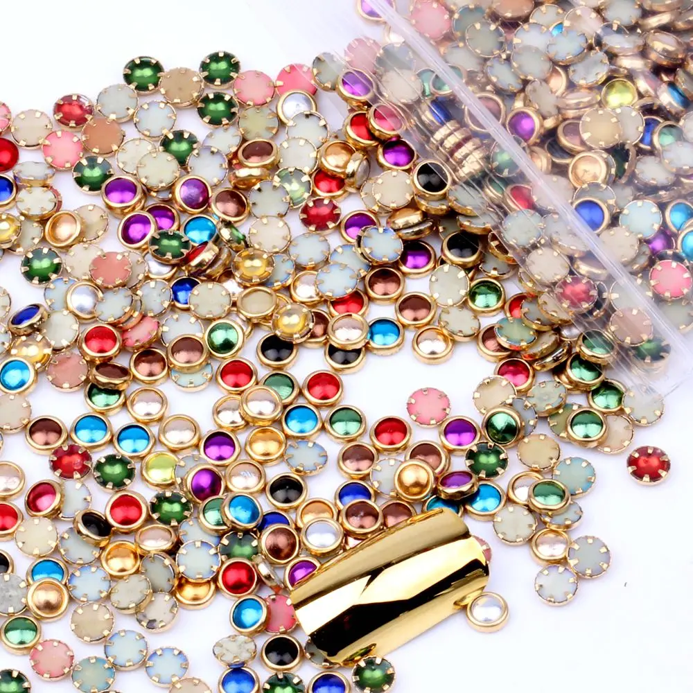 Perles demi-rondes en métal pour décoration des ongles, nombreuses couleurs, biscuits à faire soi-même, nail art, beauté, paillettes, 4mm, 5mm, 6mm,
