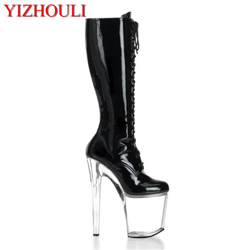 

Sexy model runway high heels, 20 cm thin heel nightclub pole dancing fashion boots