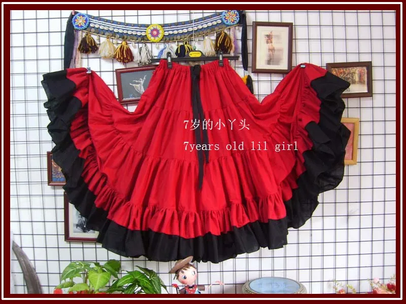 4Tiered 21Yards100%Cotton Tribal Belly Dance Skirt With Border EM16