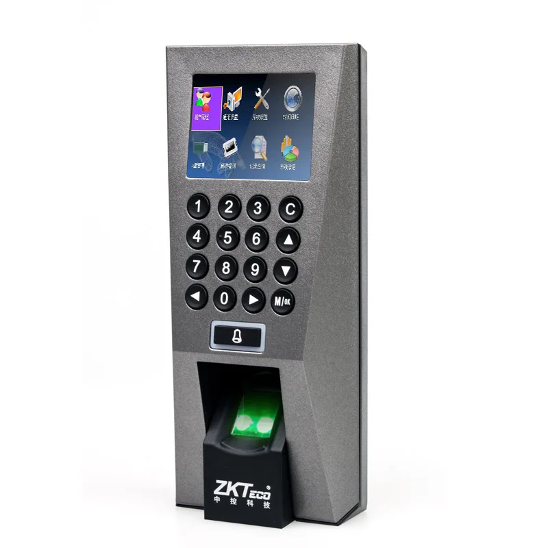 Zk F18 Tcp/Ip USB Data Communication Fingerprint Access Controller 1500 Prints 80000 User Record  Door Control Terminal