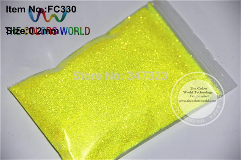 TCH2018 0.2mm 008 size Shinning Rainbown Light Yellow Colorful Glitter Powder