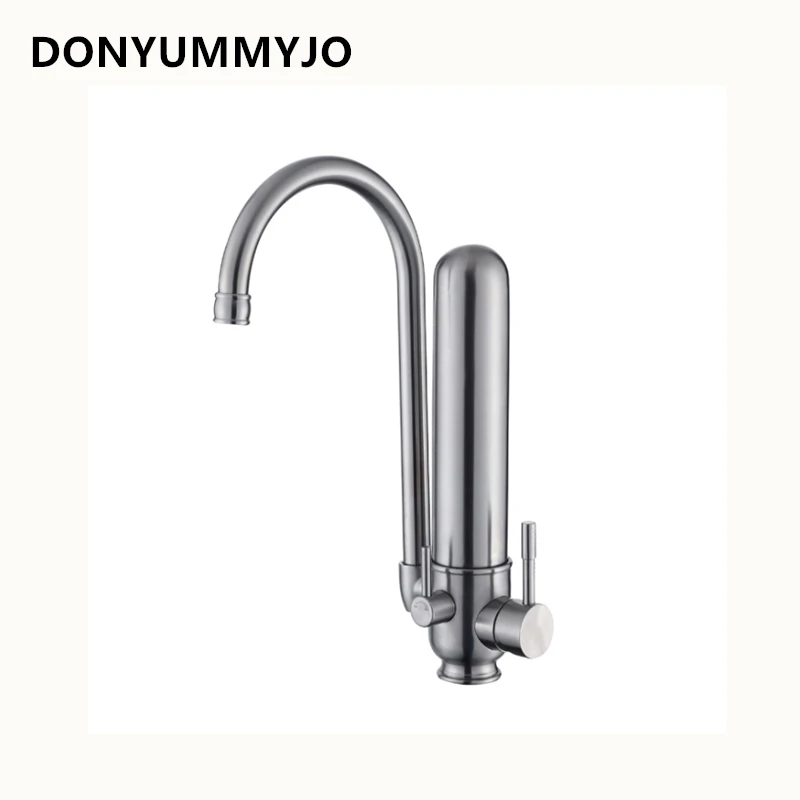 

Hot Sale 304 Stainless Steel Kitchen Faucet Double Use Health Net Tap Hot and Cold Mixing Faucet WIth 2 Hoses