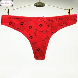 Hot Selling 1pc/Lot Women's Cotton Panties Girl Briefs Fashion Printed Ladies Underwear Foreign Trade Sexy Women Thong 87357