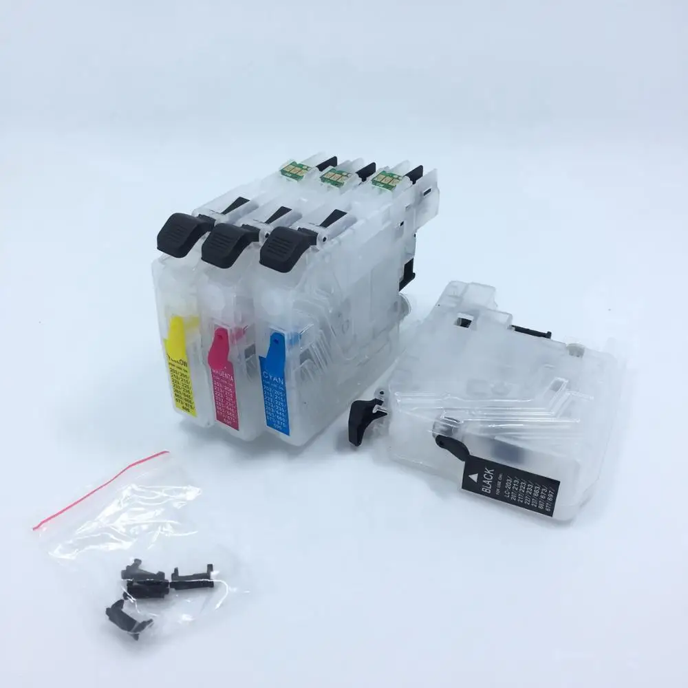 YOTAT Refillable ink cartridge LC207 LC205 for Brother MFC-J4620DW MFC-J4420DW MFC-J4320DW printer