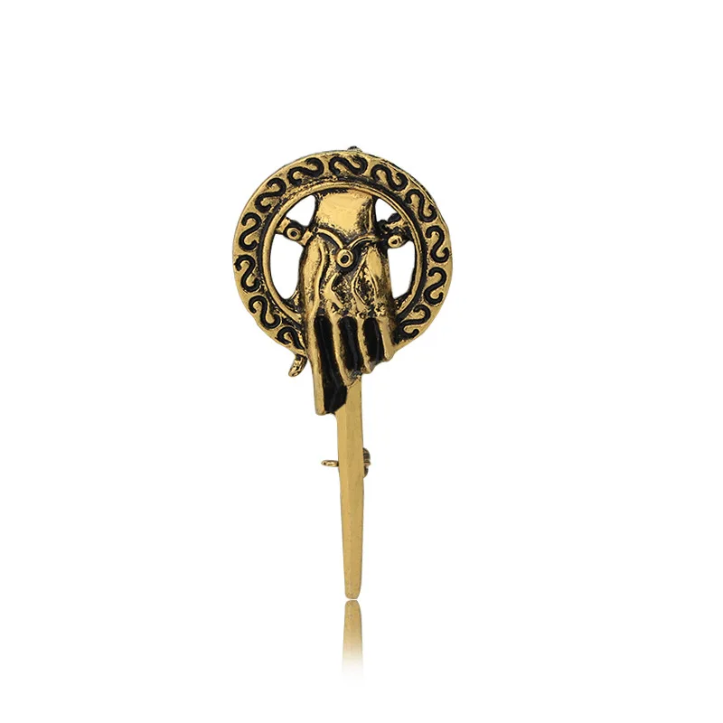 Fooderwerk Jewelry Ice And Fire Song Power Game King Scepter Hand Men Women Brooch Badge Commemorative Clothes Accessories Pins