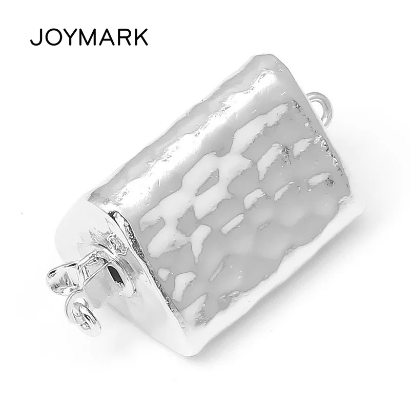 

JOYMARK 14x25mm Triangle 925 Sterling Silver Box Clasp Connector Pearl Bracelet Necklace Jewelry Accessories SC-BC252