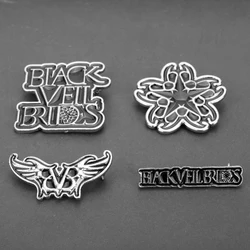 MQCHUN-broches con logotipo de música Rock Black Veil Brides, insignia de esmalte negro, broche de Metal, pines para hombres y mujeres, BVB, 40