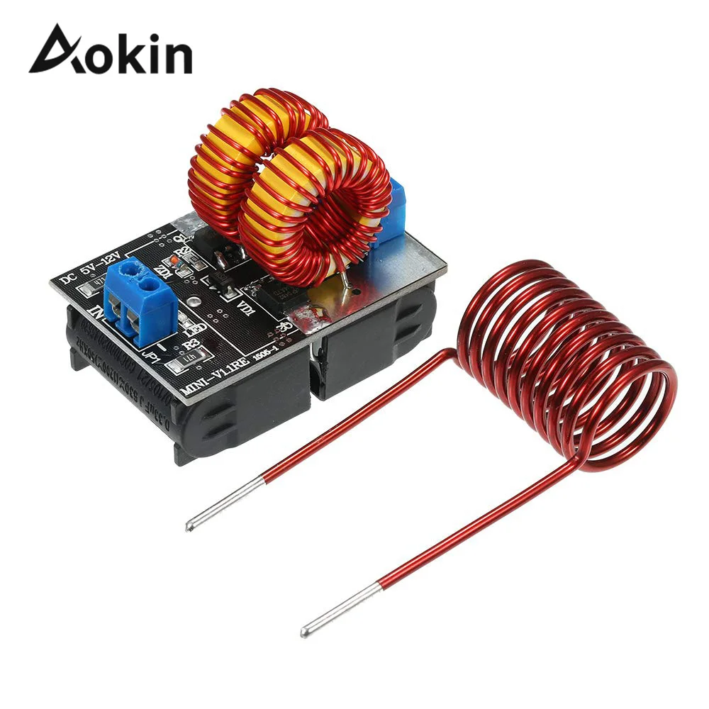 5-12V 120W Mini ZVS Induction Heating Board Flyback Driver Heater DIY Cooker Ignition Coil