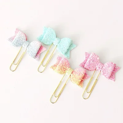 TUTU 4pcs/lot original creative bow-knot design office school paper clips set stationery kawaii student bookmark clips set H0283