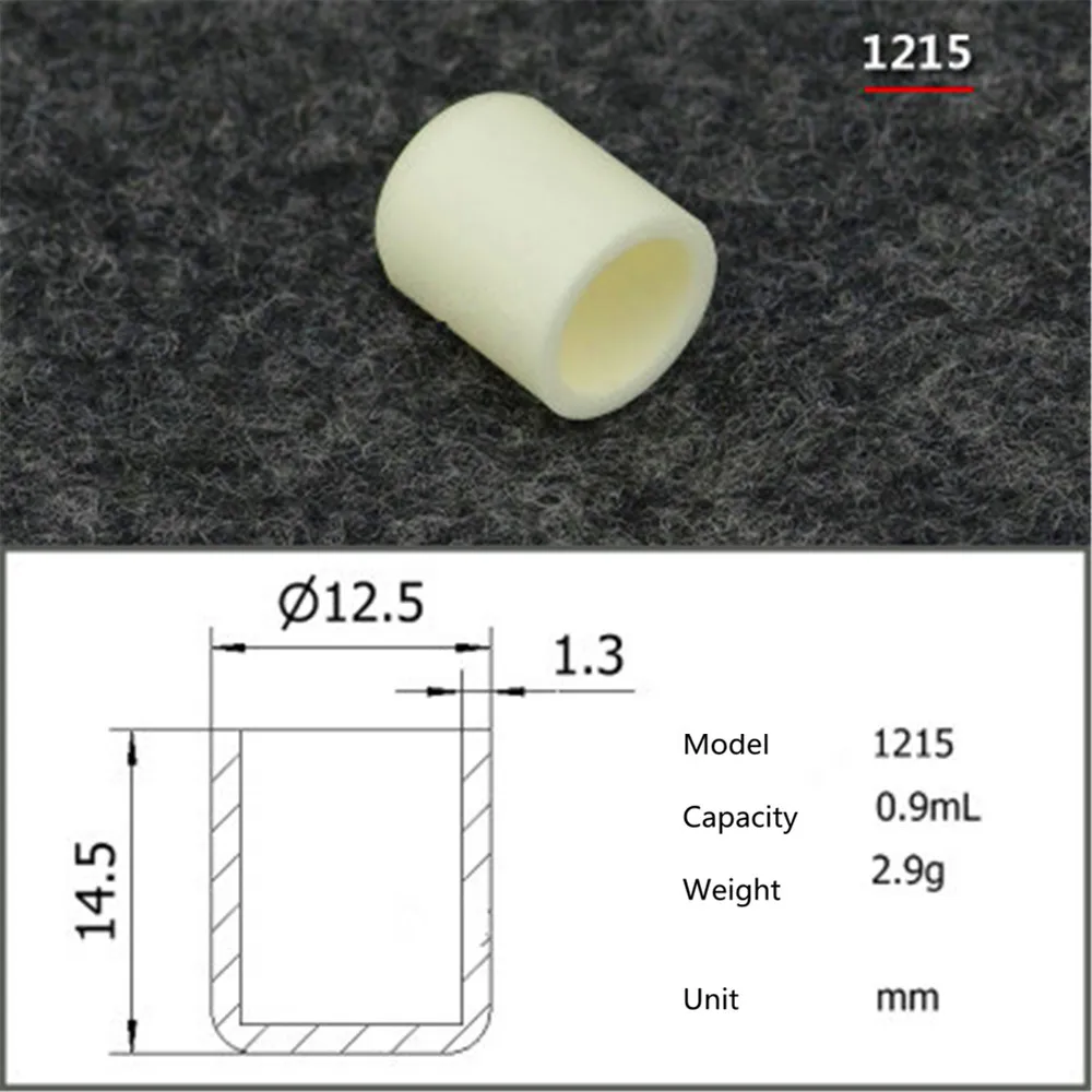 

99.5% Cylindrical corundum crucible/Alumina ceramic crucible/0.9ml/Temperature resistance 1600 degree / sintered ceramic crucibl