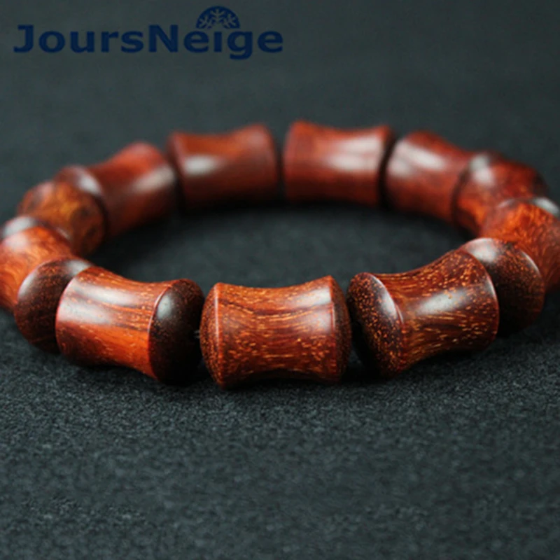 

Lobular red sandalwood Bracelets Pattern handmade mill bamboo Beads hand string for Men Women Jewelry