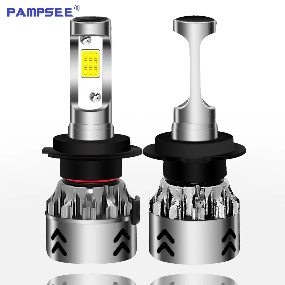 

PAMPSEE Mini6 8000lm H7 Car Led Headlight with COB Chips Waterproof IP68 Super Heat Dissipation 30000h Life H1 H4 H11 9005 9006