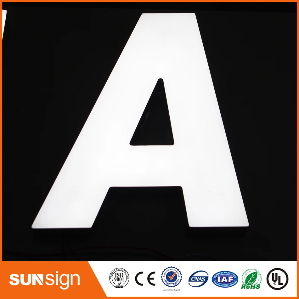 Frontlit Bewegwijzering Acryl Verlichting Brief