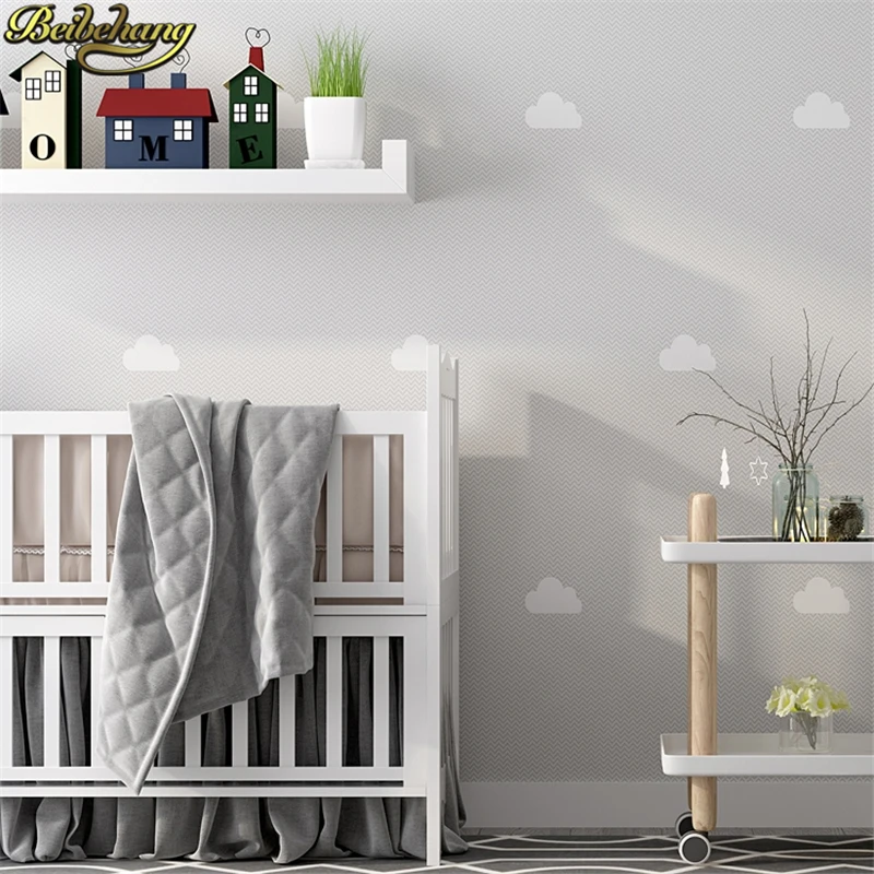 beibehang Nordic blue sky white clouds wallpaper for children's room boy girl room bedroom wallpaper roll background wall paper