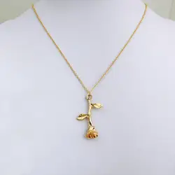 2018 Foreign Trade New Delicate Three-color Rose Pendant Necklace To Send Girlfriend Valentine's Day Gift Necklace Women Choker