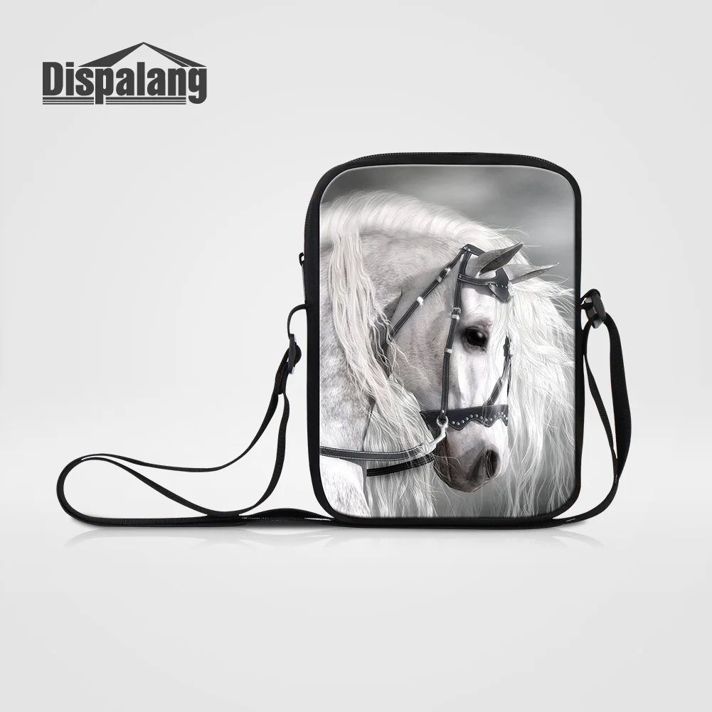 

Dispalang 2020, новейшие сумки-мессенджеры для девочек-подростков, милая женская сумка с принтом белой лошади, студенческая дорожная сумка, мужской клапан