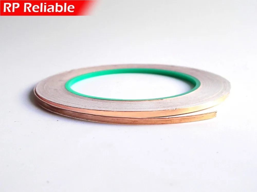 3mm*20M Single Adhesive, Double Conductive Copper Foil Tape for EMI Shielding, Antenna Signal Enhancement