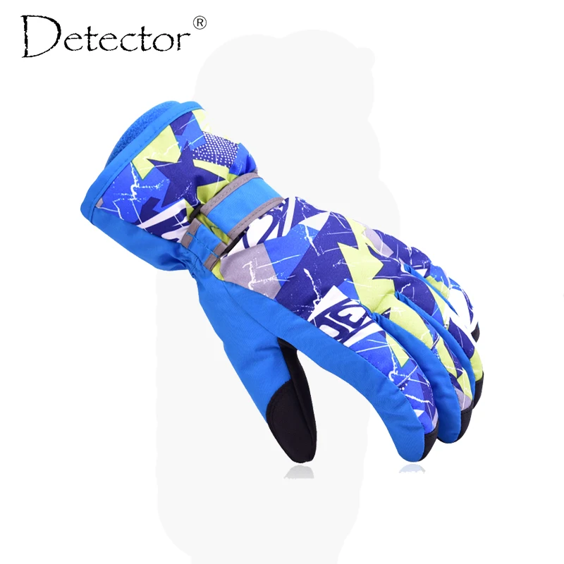 Detector guantes de esquí Snowboard hombres mujeres niños guantes de invierno escalada ciclismo guantes impermeables a prueba de viento de alta