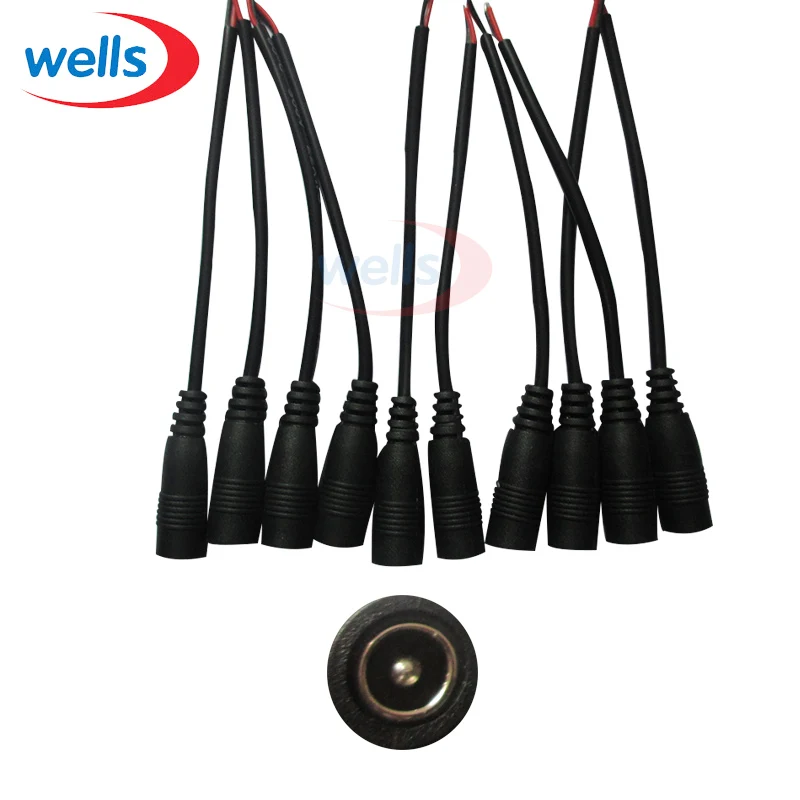 5/10pcs 5.5x2.1 Plug DC male or Female  Cable Wire Connector For 3528  5050 LED Strip Light