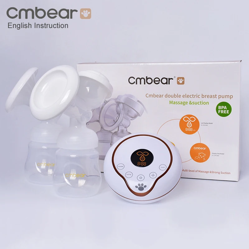 

Cmbear Advanced Intelligent LCD electric breast pump breast feeding automatic massage USB double bottles Electric Breast Pumps