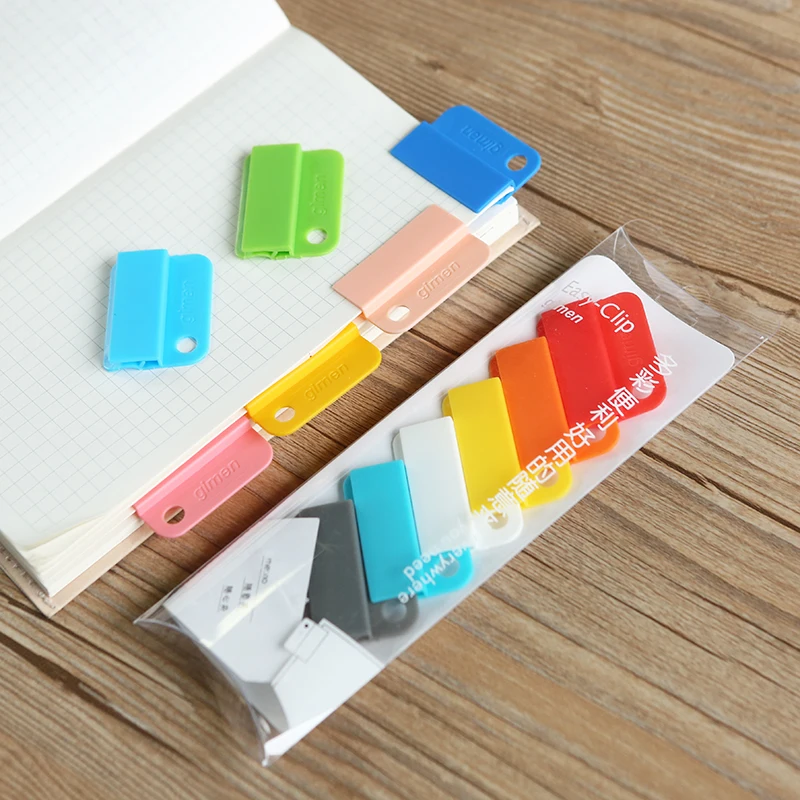 6pcs/set Rainbow Colored Index Tap Binder Index Dividers Paper Clips for Notebook Office School Bookmark