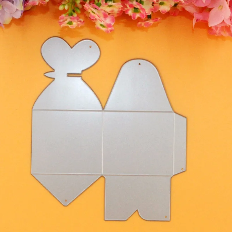 YINISE Butterfly Gift Box Metal Cutting Dies Scrapbooking Stencils DIY Cards Decoration Embossing Folder Die Cuts Template