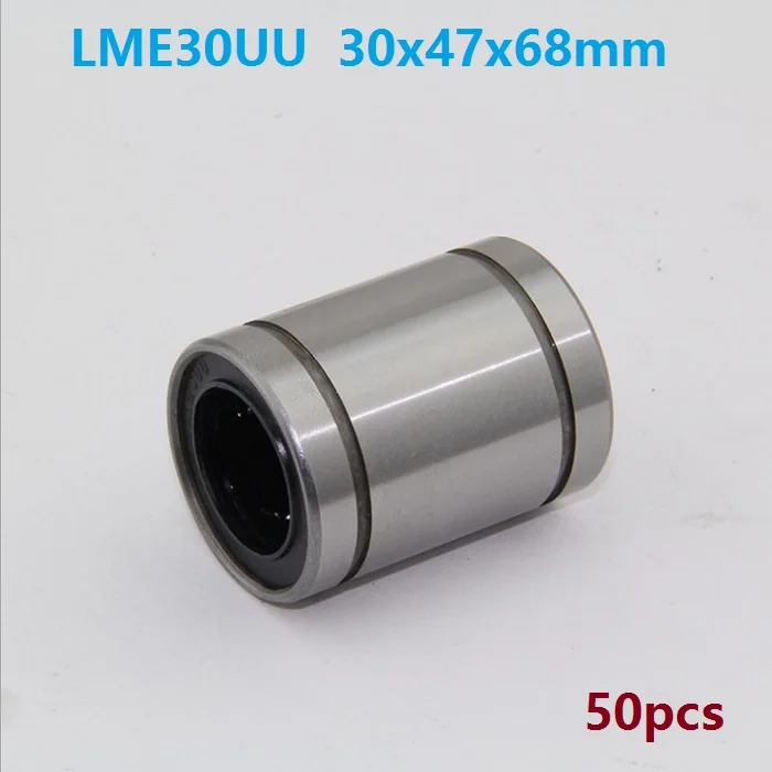 50pcs/lot LME30UU linear ball bushing bearings linear motion bushing for 3D printer parts cnc parts guide 30x47x68MM