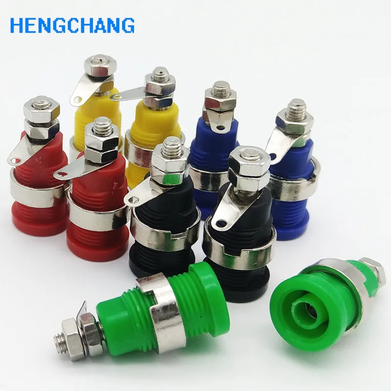 10Pcs 4mm Multimeter Instrument Socket 4MM Binding Post Banana Socket Panel Mount Test Probe Connector
