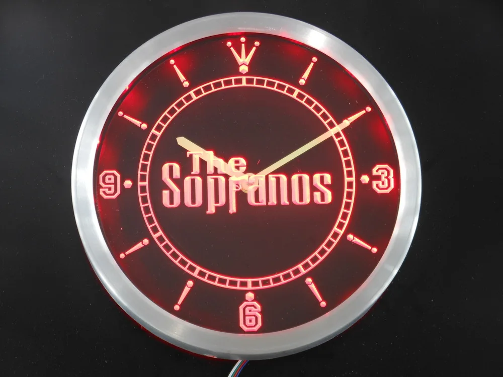 nc0216 The Sopranos Neon Light Signs LED Wall Clock