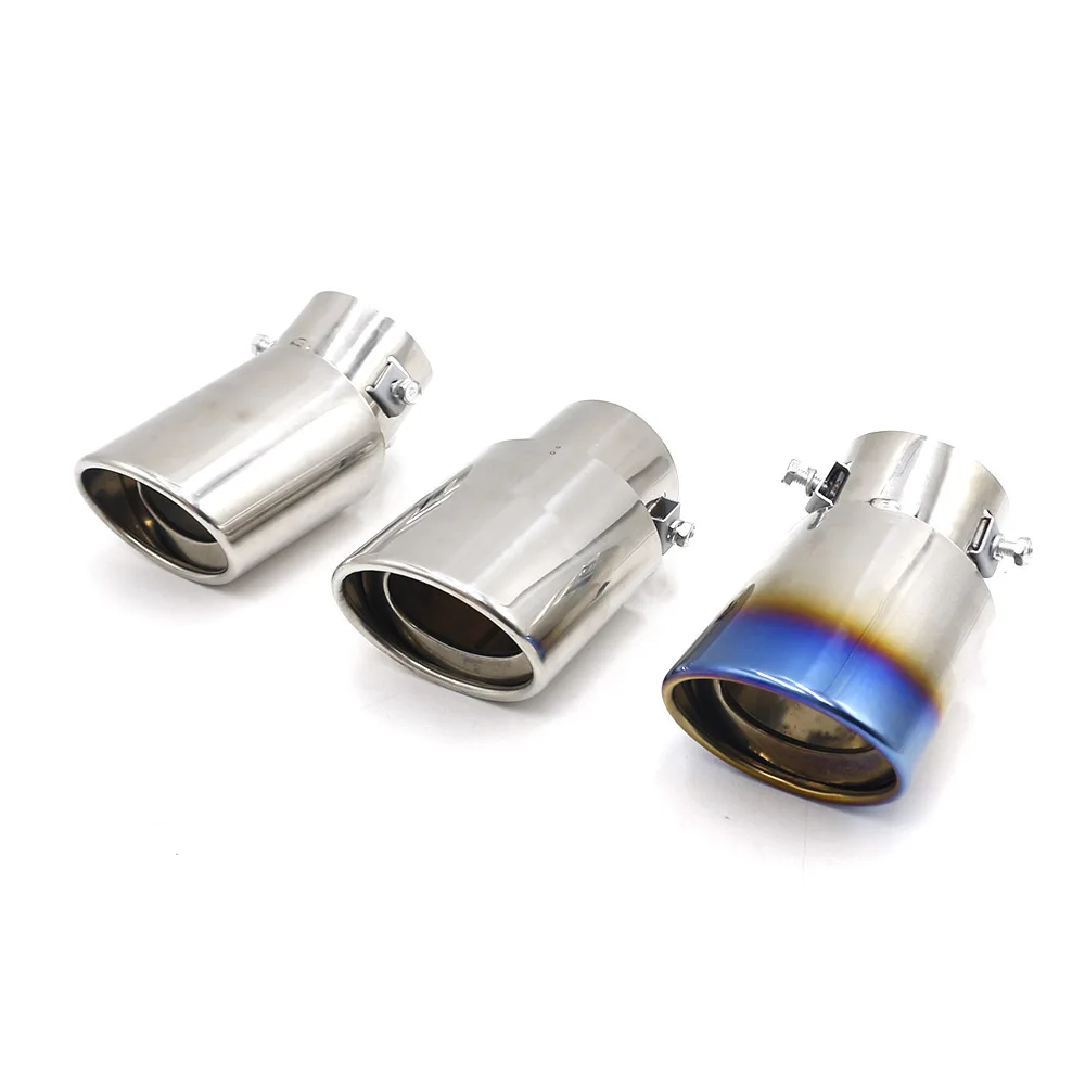 Universal Car Exhaust Muffler Tip Straight /Elbow Aluminum Pipe Modified Tail Throat Liner Pipe Exhaust System TT101197