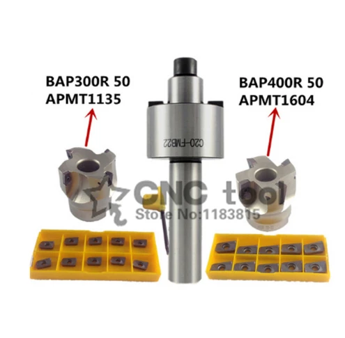 

C20 FMB22 Face Mill Cutter BAP300R BAP400R 50 22 With 10Pcs APMT1604 Carbide Insert suitable for Aluminum