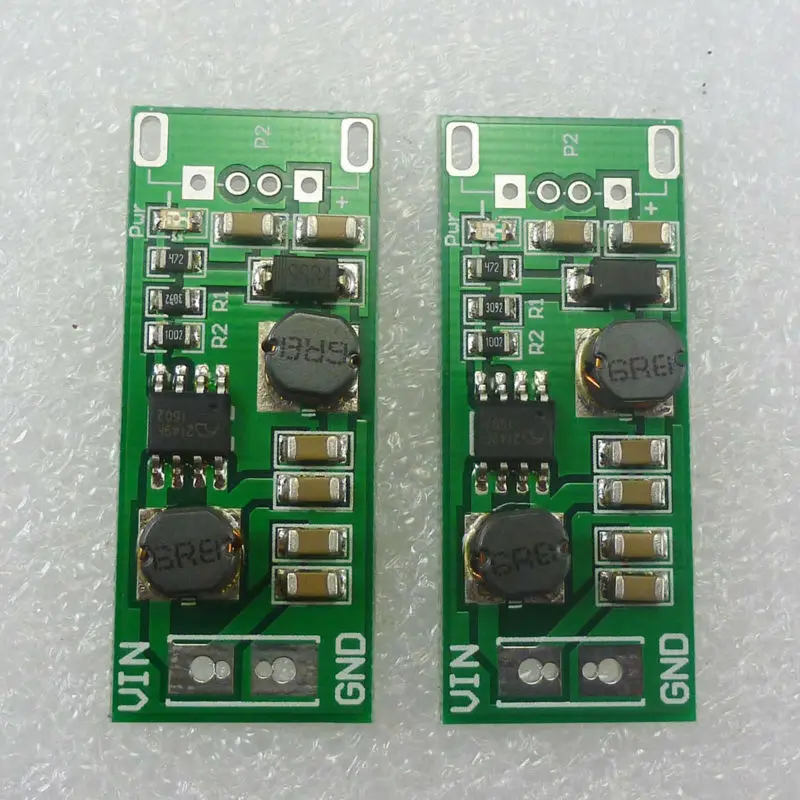 2 buah diy 1-6v untuk 5V buck boost DC konverter papan voltase untuk usb pengisi daya matahari portabel