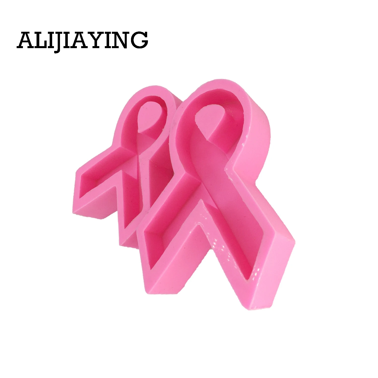 M1486 1Pcs The awareness ribbons Silicone Molds Fondant Cake Decorating Tools Cake Border  Gumpaste Chocolate Moulds