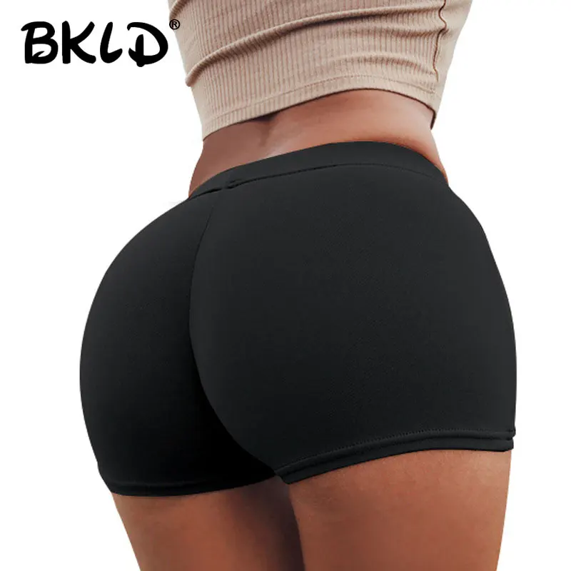 

BKLD Women Casual Shorts High Waisted Black Shorts Women Clothes Women Summer Skinny Fitness Black Shorts Sports Women