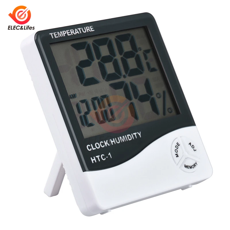 LCD Digital Thermometer Hygrometer 20%~99%RH for HTC-1 HTC-2 Outdoor Indoor Temperature Humidity Meter Weather Station Clock