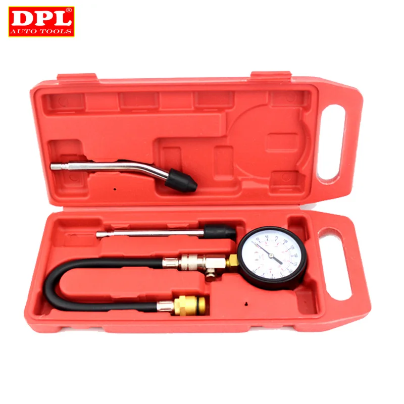 G324 Engine Automotive Compression Tester Gauge With Bend Bar 0-300psi