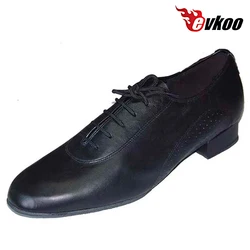 Customsized Evkoodance Genuine Leather Man's Modern Tango Salsa Dance Shoes 2.5cm Heel Height Soft Sole Shoes Evkoo-300