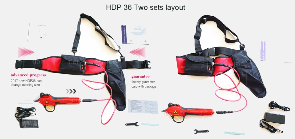 Dua Set HDP36 Baterai Li Ion Pemangkas Pemangkas Kebun Anggur Elektrik Dapat Diisi Ulang (Kualitas Terbaik)
