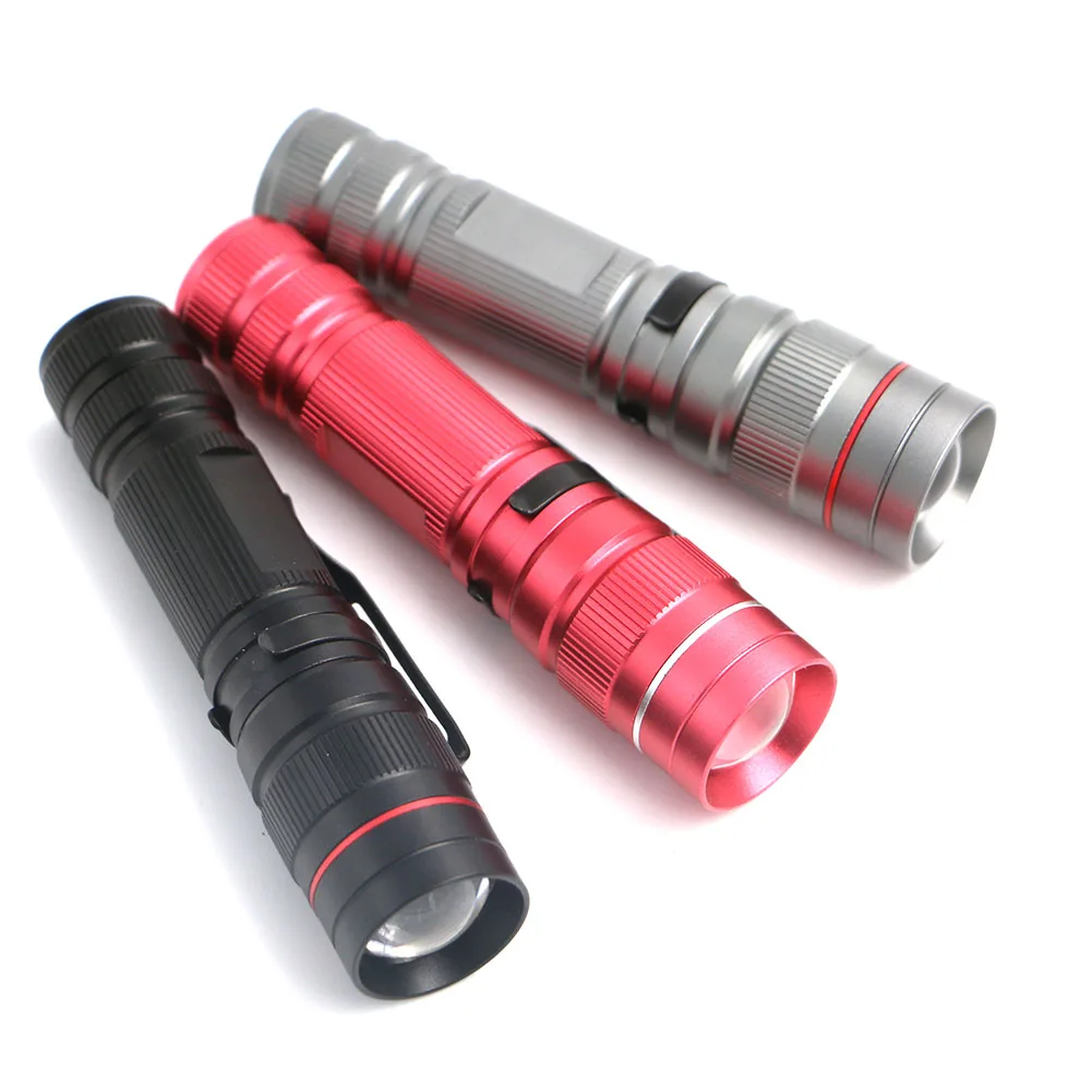 Zoomable LED Flashlight Waterproof Lantern Torche Q5 1200 Lumens Aluminum Alloy LED Torch Light  AA Or 14500 Flashlights