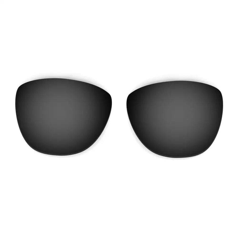 HKUCO 2 Pairs For  Frogskins Sunglasses Polarized Replacement Lenses Black/Silver 100% UVA & UVB Protection