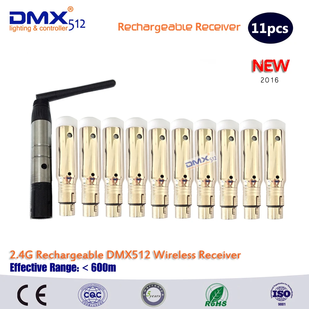 

New Arrival High Quality 2.4GHz Wireless DMX512 Female XLR Receiver Stage PAR Party Lighting Effect Controller