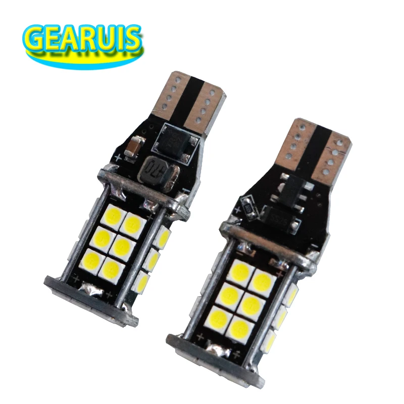 

Высокомощные светодиодные лампы W16W T15 Canbus 24 SMD 3030 0,44 А без ошибок Резервный фонарь 921 912 W16W Лампа автомобильного заднего хода Ксеноновый белый