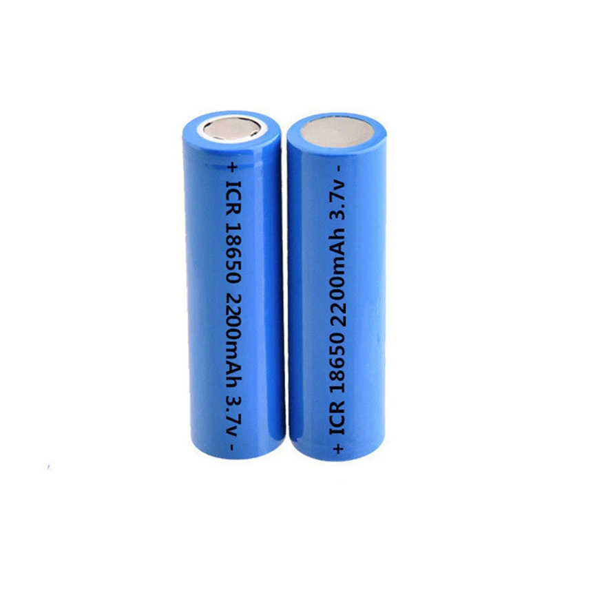 

2pcs 18650 lithium ion battery 3.7V 2200mA rechargeable lithium battery Light flashlight battery LED lamp battery