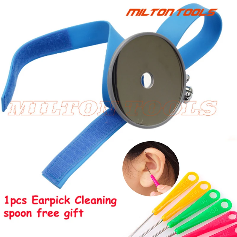 The Ent(Ear Nose Throat) with 1Pcs Earpick Cleaning Spoon Reflector for Medical Forehead Viewfinder Frontal Mirror Special