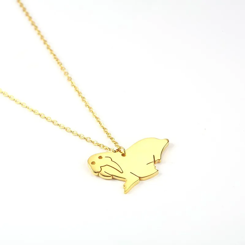 Simple Sea Animal Ocean Arctic Animal Gold Silver Color Jewelry Walrus Necklace Sea Lion Charm Pendant Gifts For Women