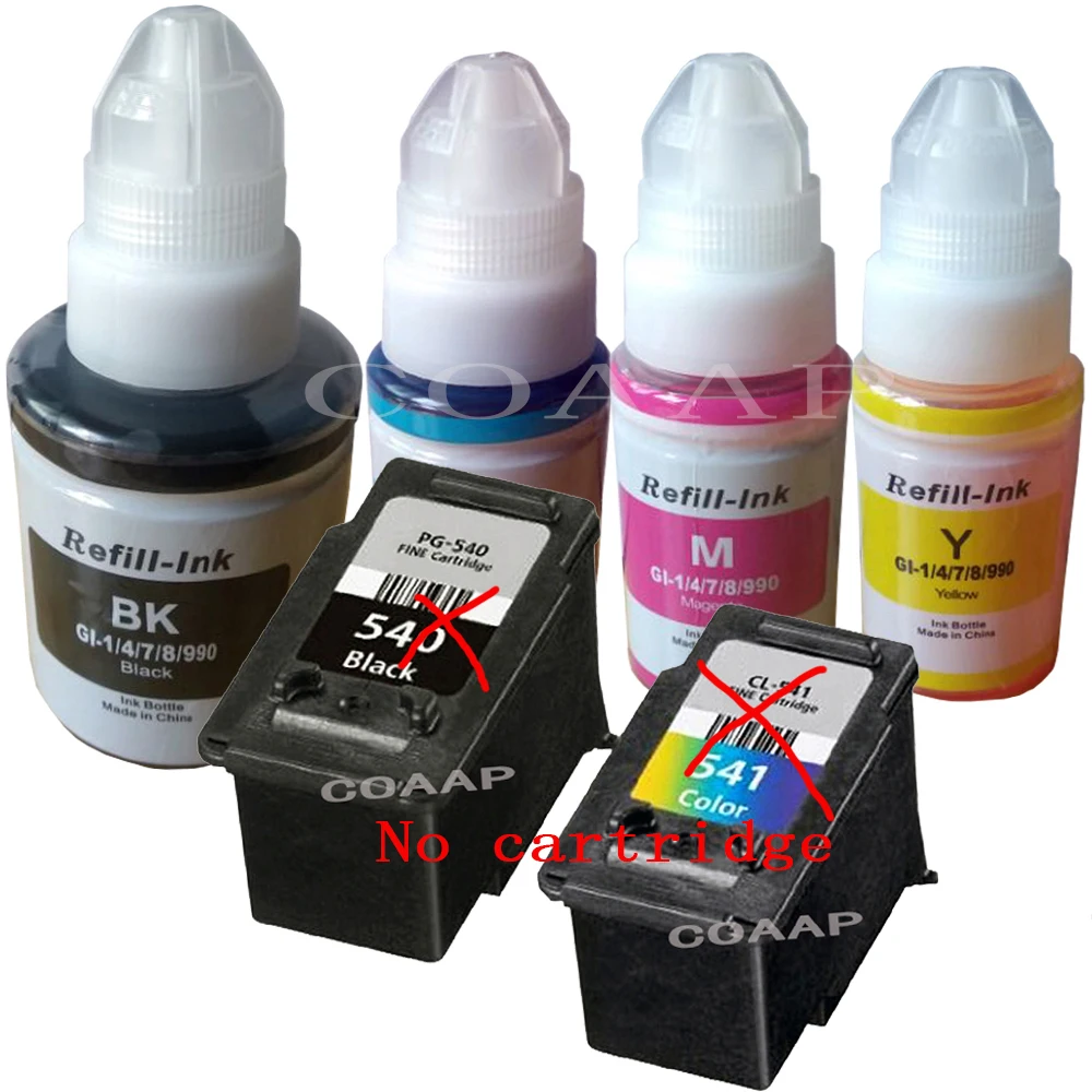 Refillable PG540 CL541 inks for Canon pixma MG2100 MG2150 MG2200 MG3550 MG4200 MX475 MX515 MX525 MX375 MX435 Printer