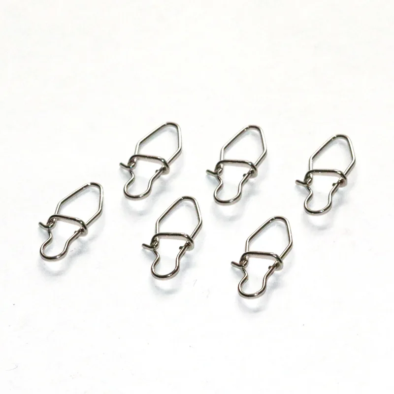 30-50pcs/bag rhombus Snap connector 000#-3# New Fishing Swivel Hooked Safety Snap Pins Accessories Fishing Tackle