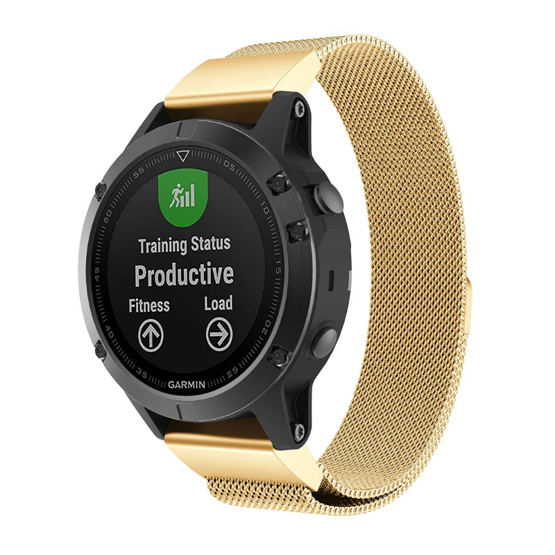 Correa de reloj inteligente de acero inoxidable, accesorio para GPS Garmin Fenix 5X 5 Ajuste rápido 3 3HR D2 S60, 5S, 26, 22 y 20MM, # SW